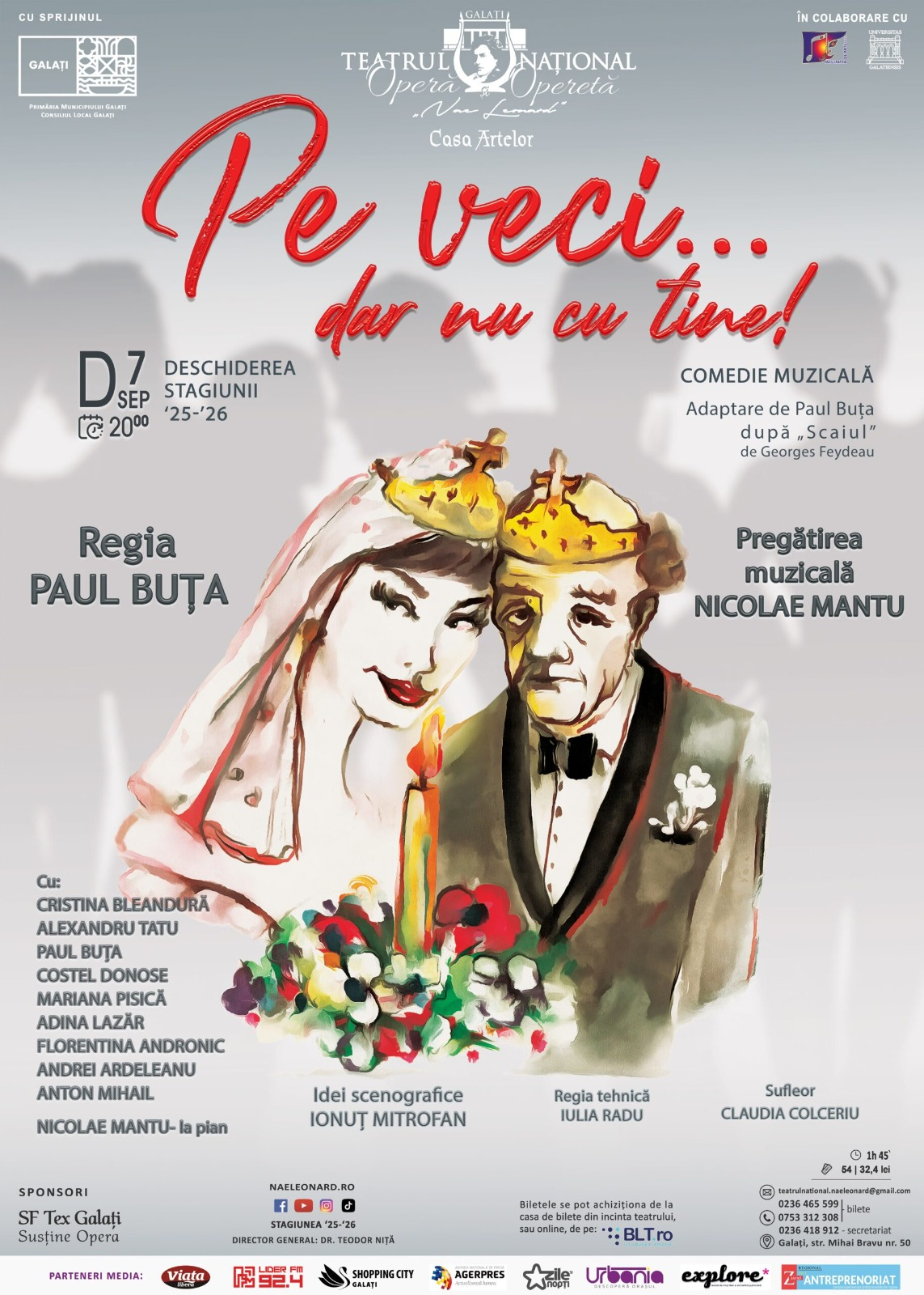 „Pe veci... dar nu cu tine” reia spectacolele Teatrului "Nae Leonard"