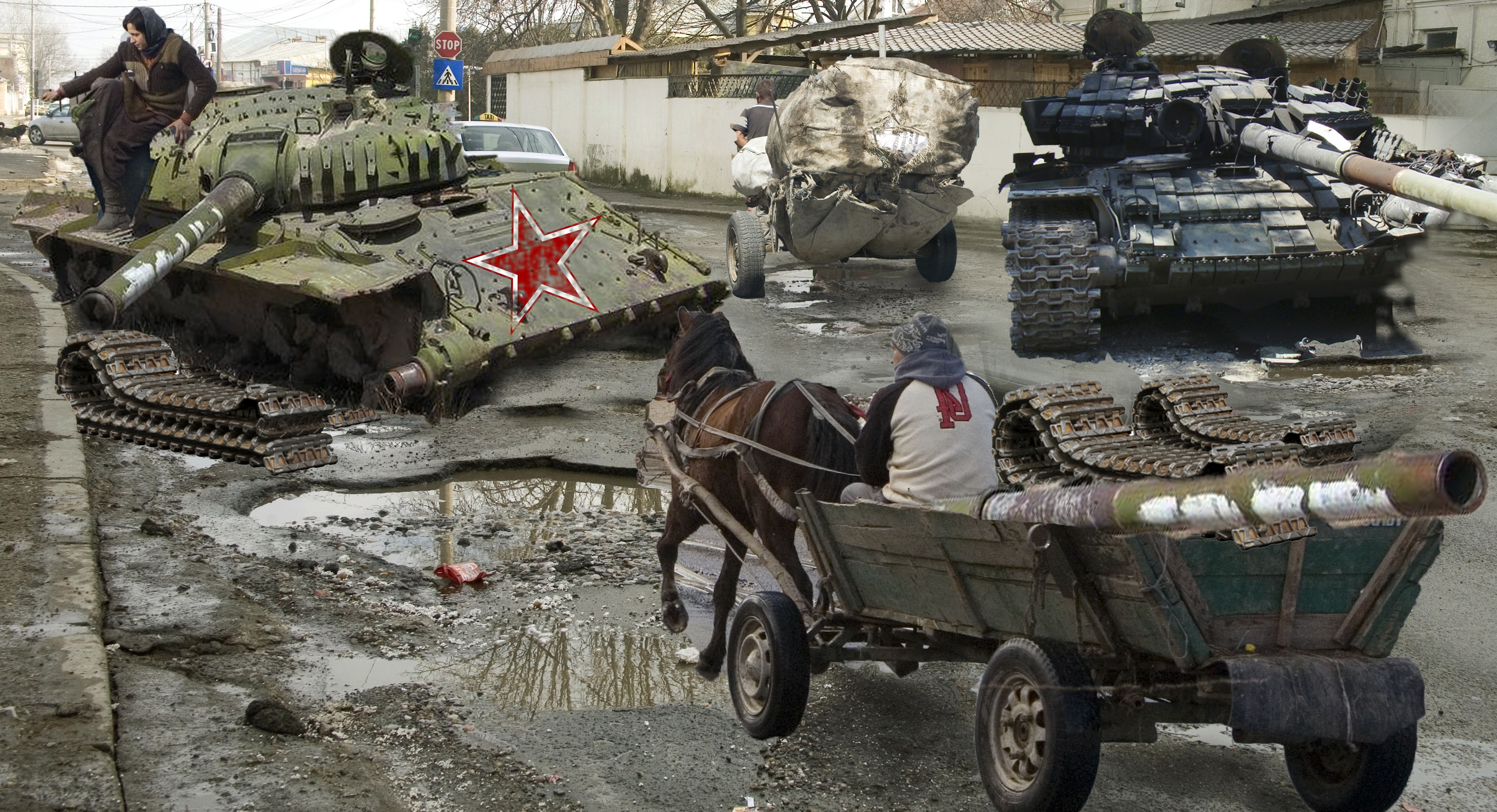 PAMFLET/ Tancurile ruseşti vor fi distruse de gropile Galaţiului