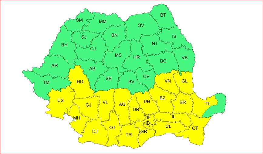 Instabilitate atmosferică, la Galaţi