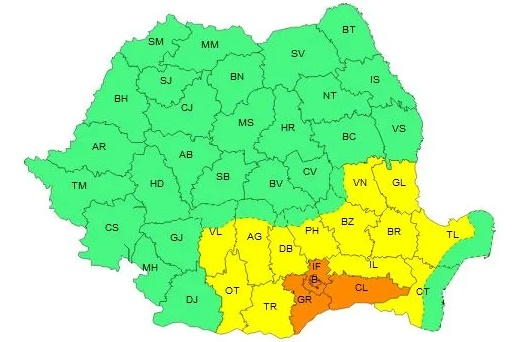 Galaţiul rămâne sub Cod galben de caniculă