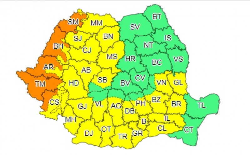 Galațiul, sub Cod galben de caniculă