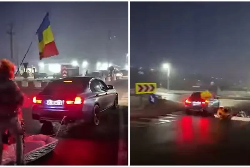 Drifturi cu sicriul legat de mașină