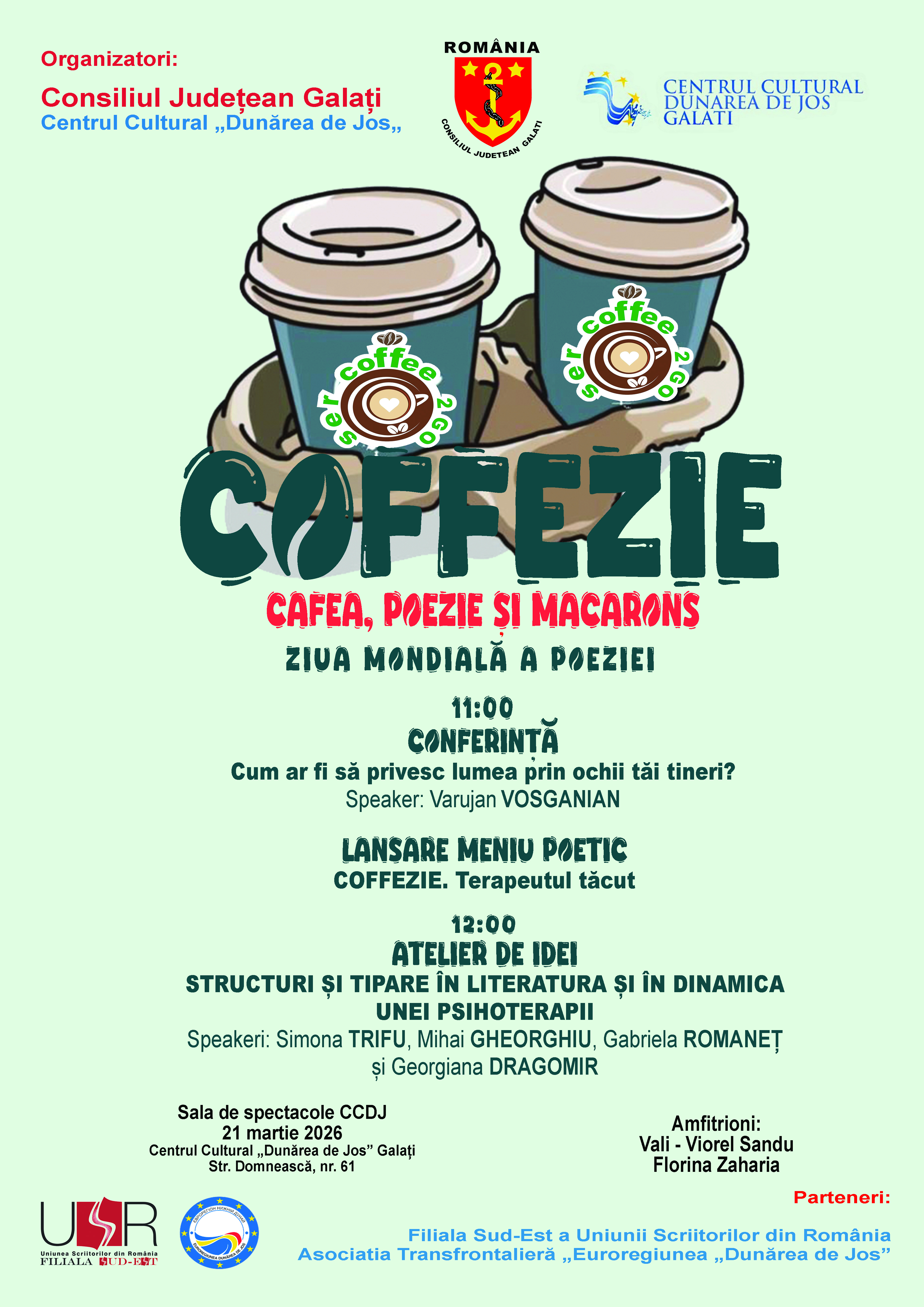 Ziua Mondială a Poeziei, celebrată într-un mod inedit la Galaţi