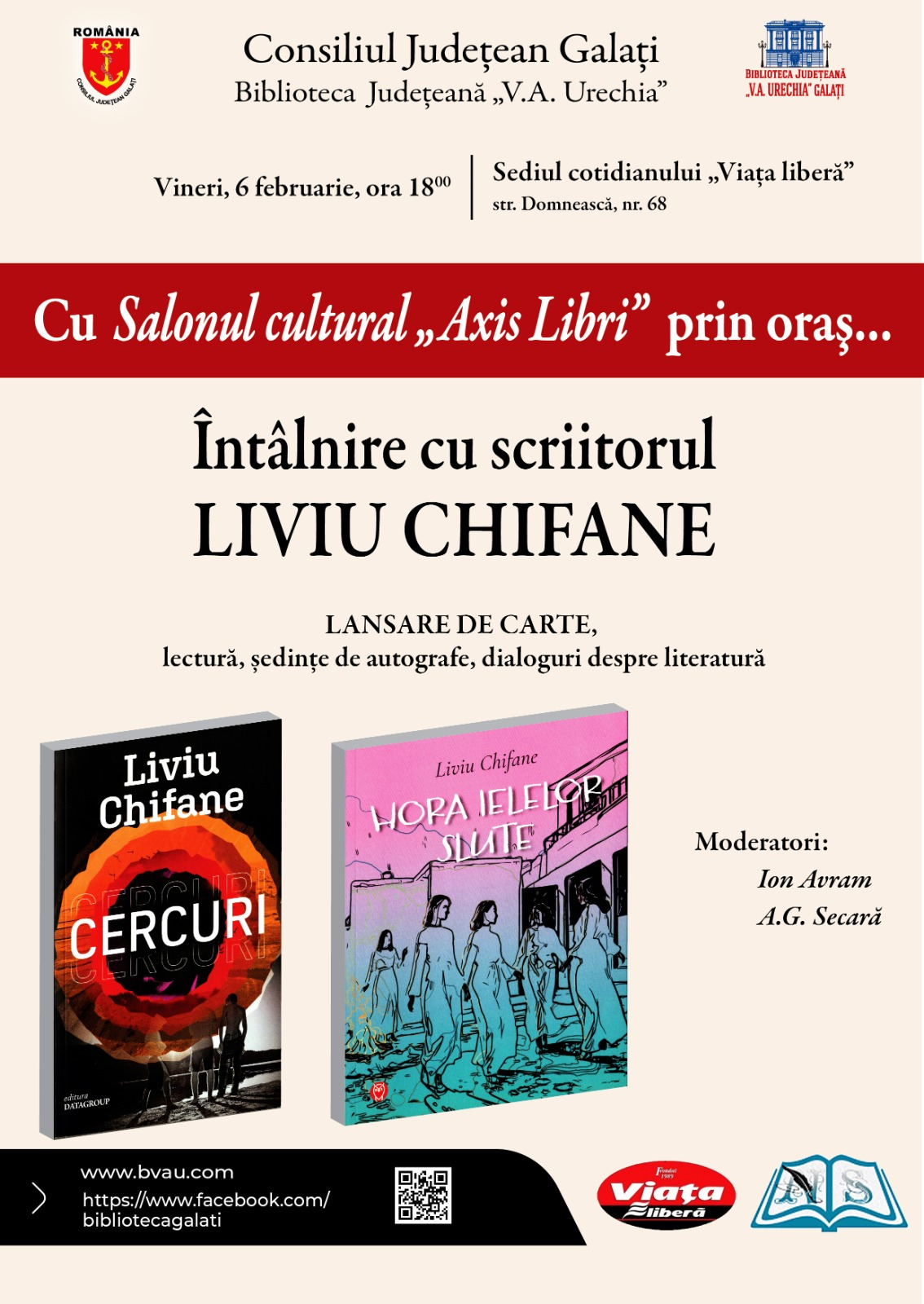 Întâlnire cu scriitorul Liviu Chifane, la "Viaţa liberă"