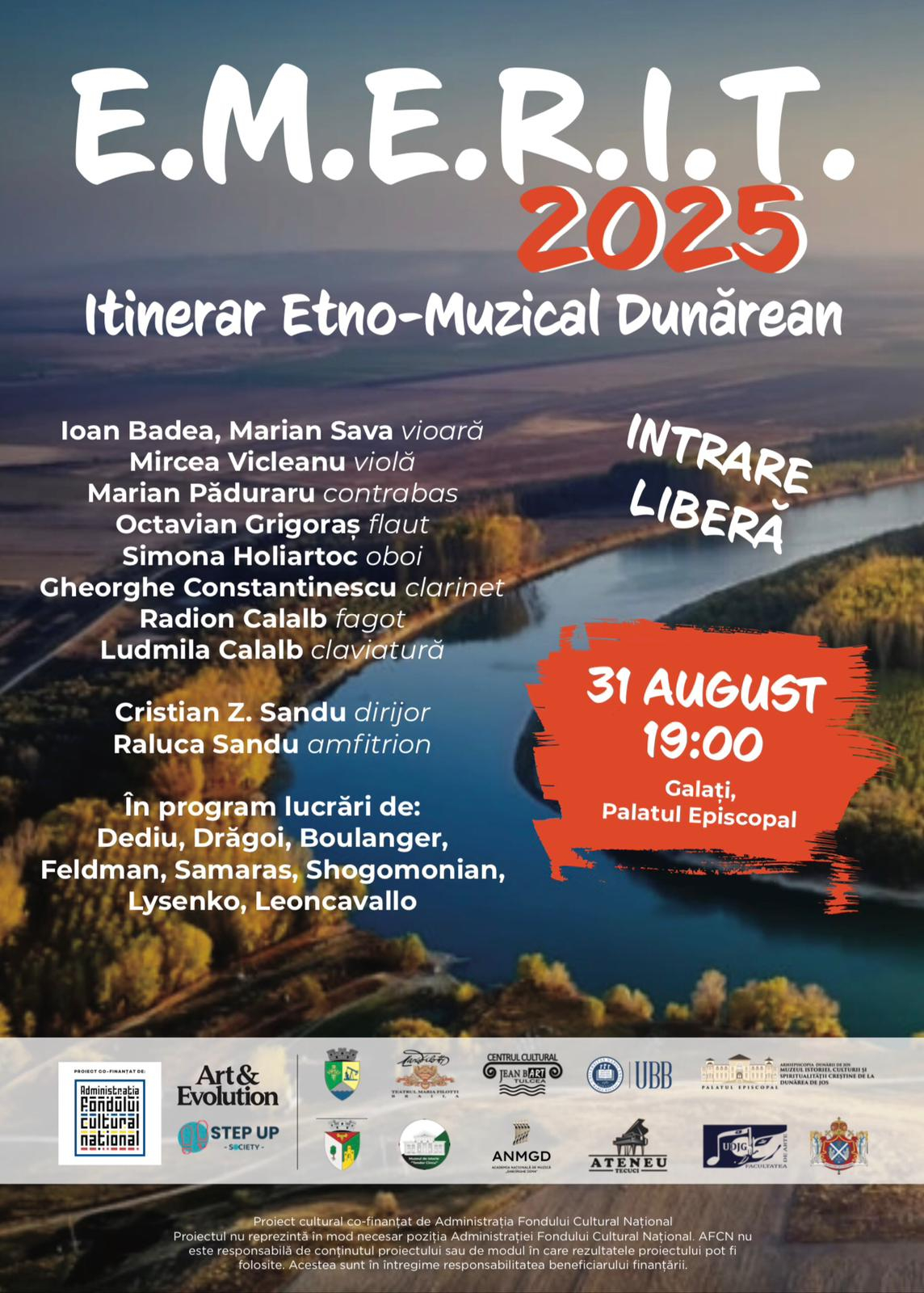 O călătorie muzicală unică în zona Dunării de Jos. Când și unde au loc concertele