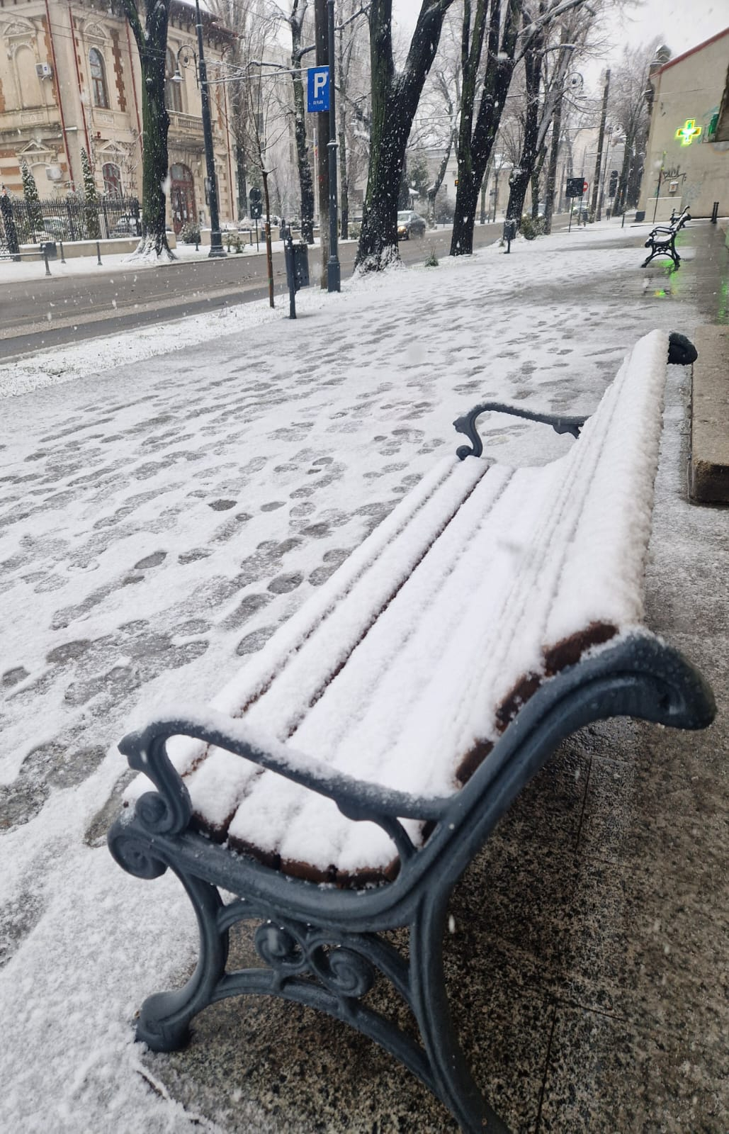 Poza zilei. O ninsoare de poveste, chiar dacă nu de durată