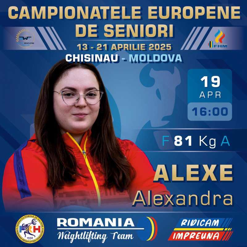 Multipla campioană Alexandra Alexe merge la Balcaniada de haltere