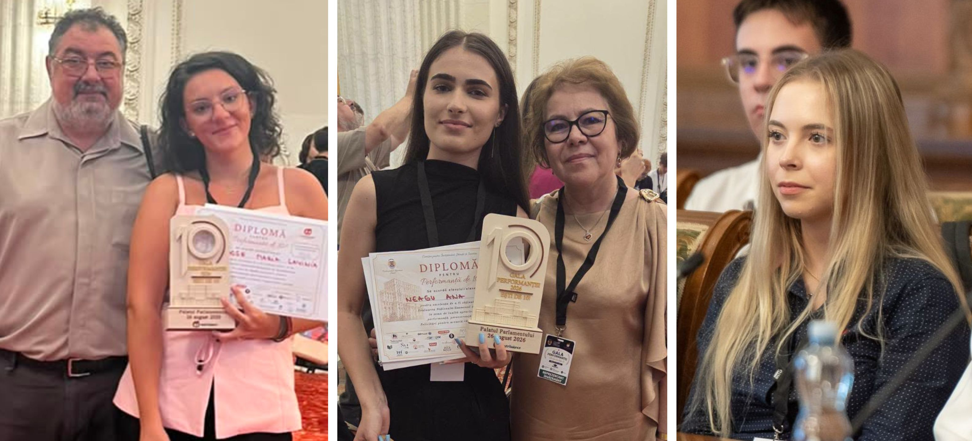 Trei gălăţence, premiate la „Gala Performanței Elevilor de Nota 10”