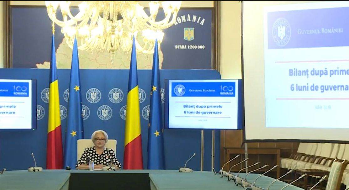Premierul Viorica Dăncilă și-a prezentat bilanţul, la şase luni de guvernare