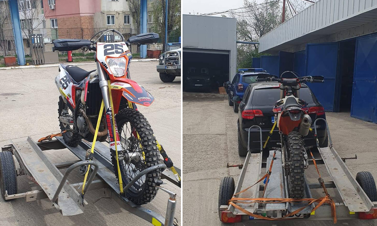 O motocicletă din Italia s-a ”teleportat” la Cuca