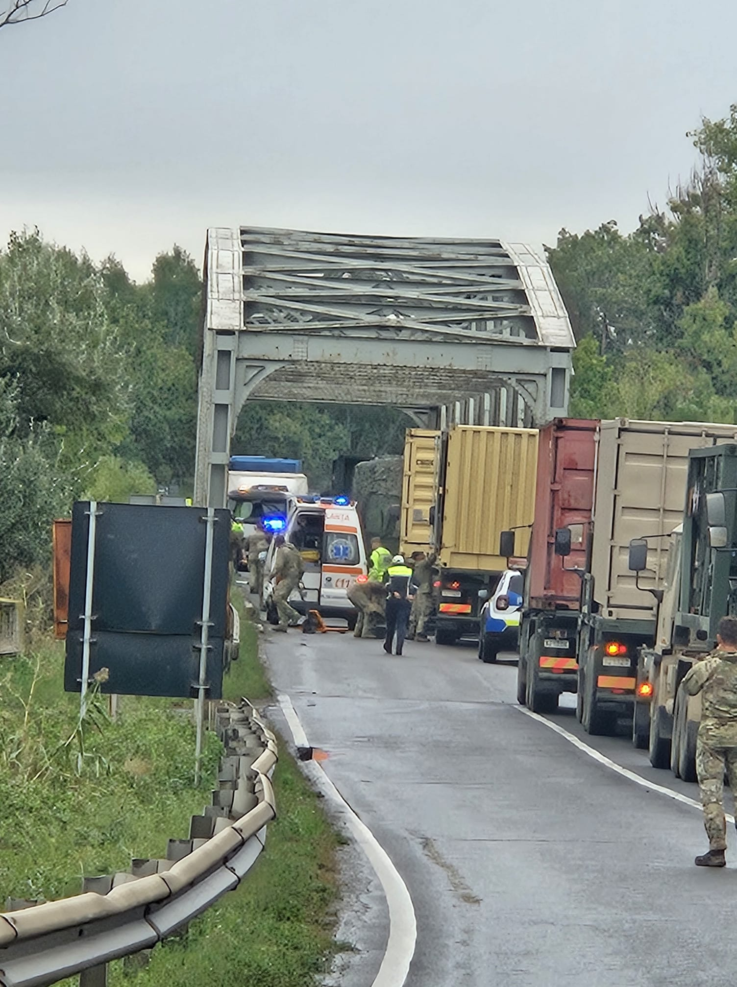 Accident cu un convoi militar între Galați și Brăila