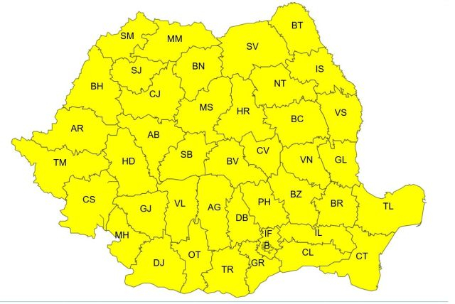 Din caniculă, în furtuni: Cod portocaliu și galben la Galați