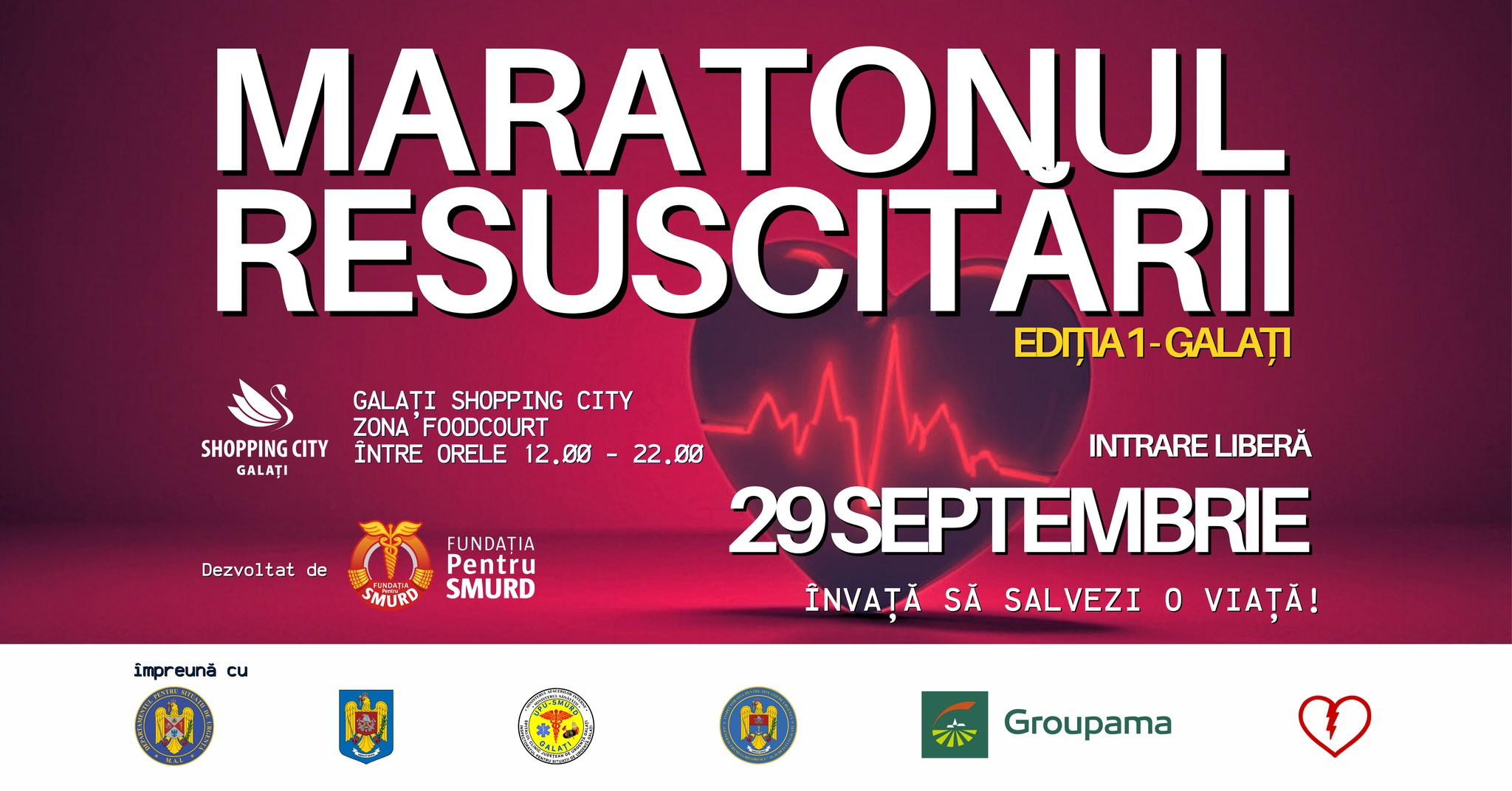 Maratonul resuscitării, la Shopping City