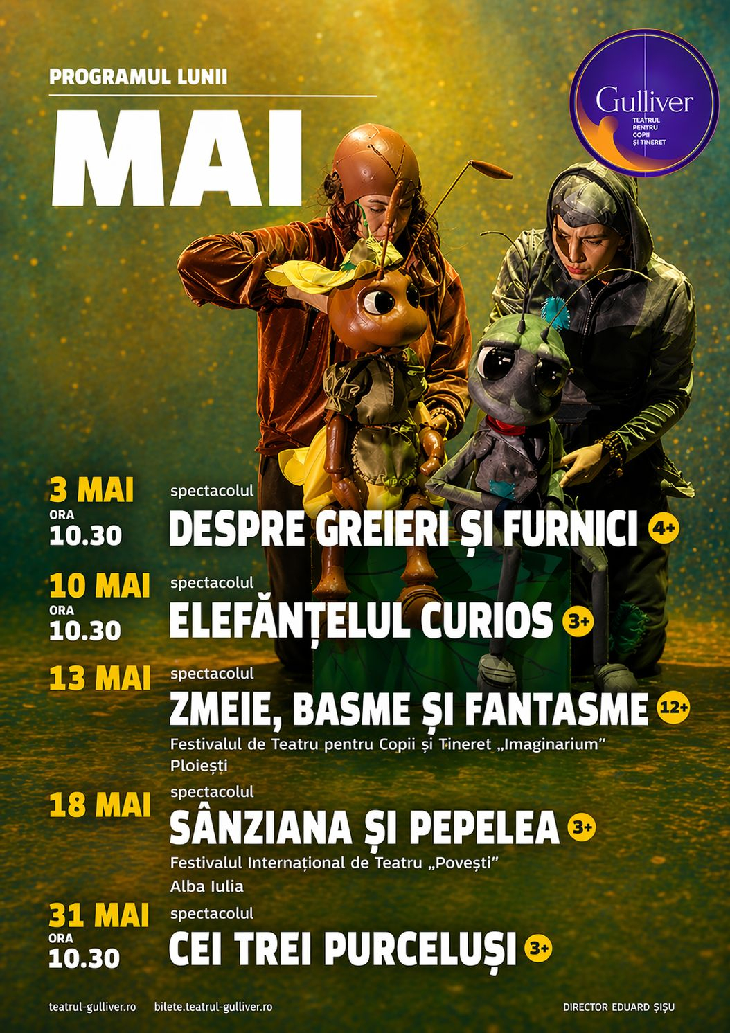 O lună plină de evenimente artistice la Teatrul „Gulliver”