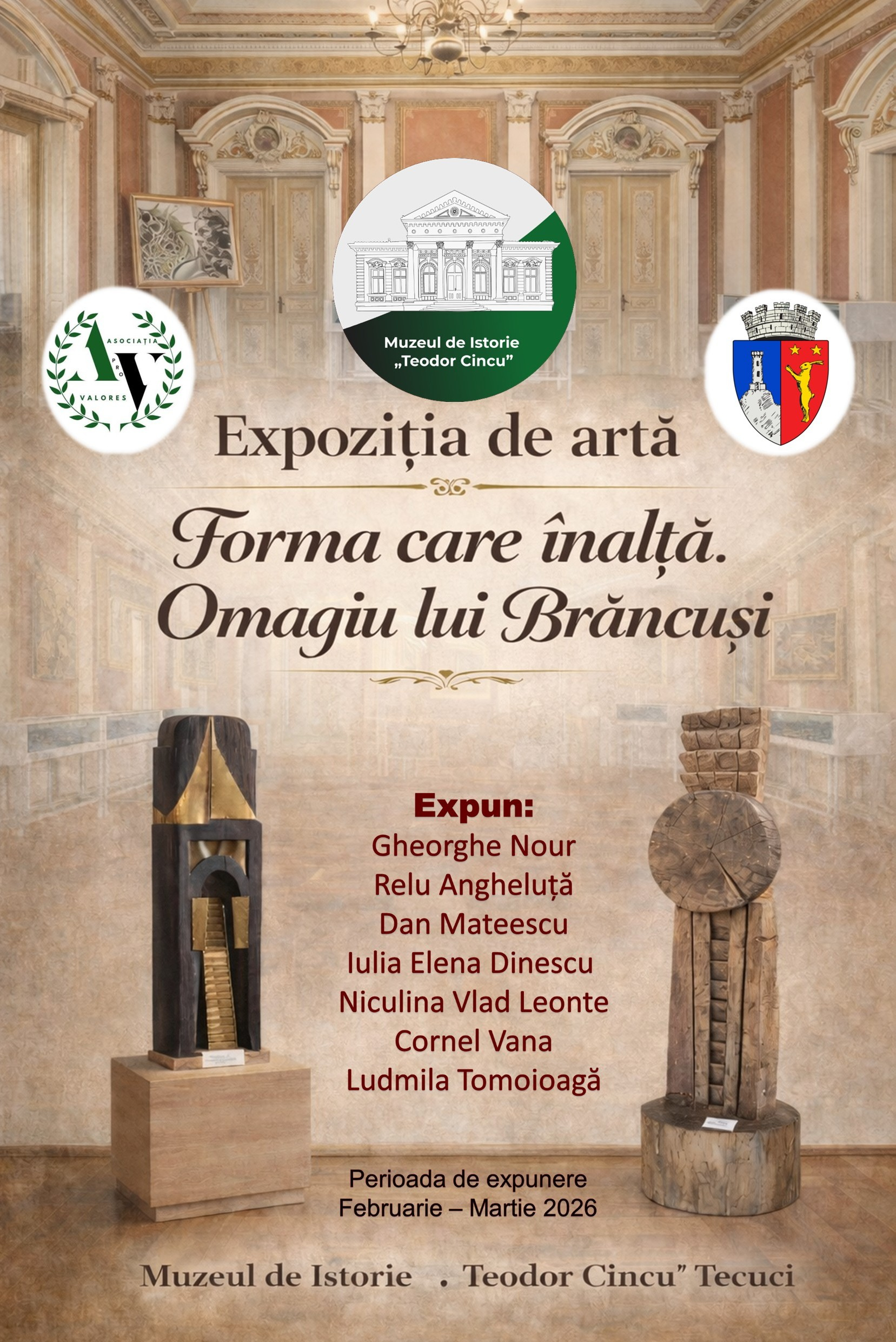 Omagiu lui Brâncuşi, la Muzeul „Anton Cincu” din Tecuci