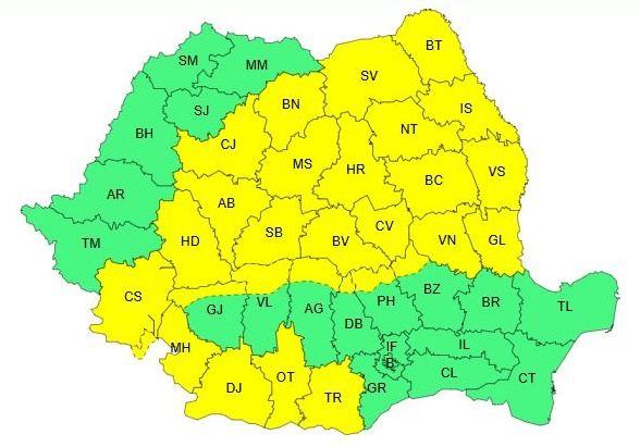 Se schimbă vremea. Temperaturi în scădere şi precipitaţii
