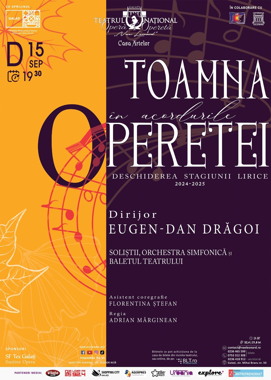 „Toamna în acordurile operetei”, la Teatrul „Nae Leonard”