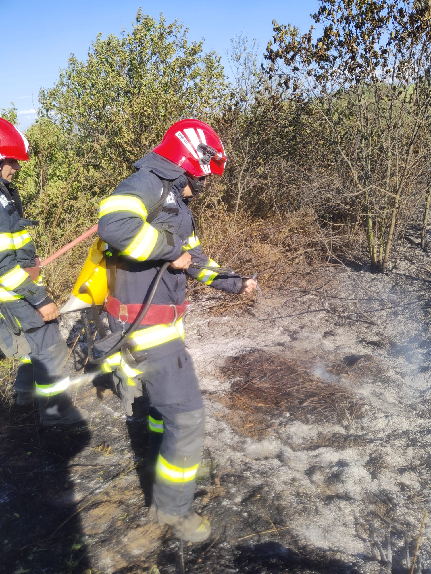Două incendii serioase de vegetație în județul Galați. Pompierii au intervenit ore în șir