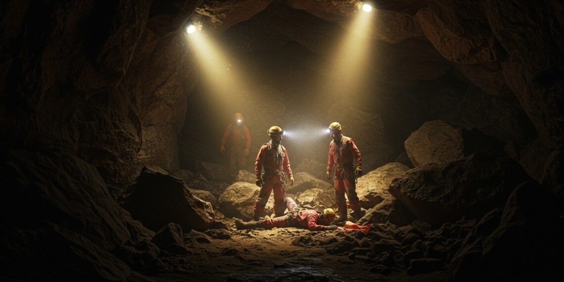 Speologi eliberaţi după ce au rămas blocați într-o peșteră