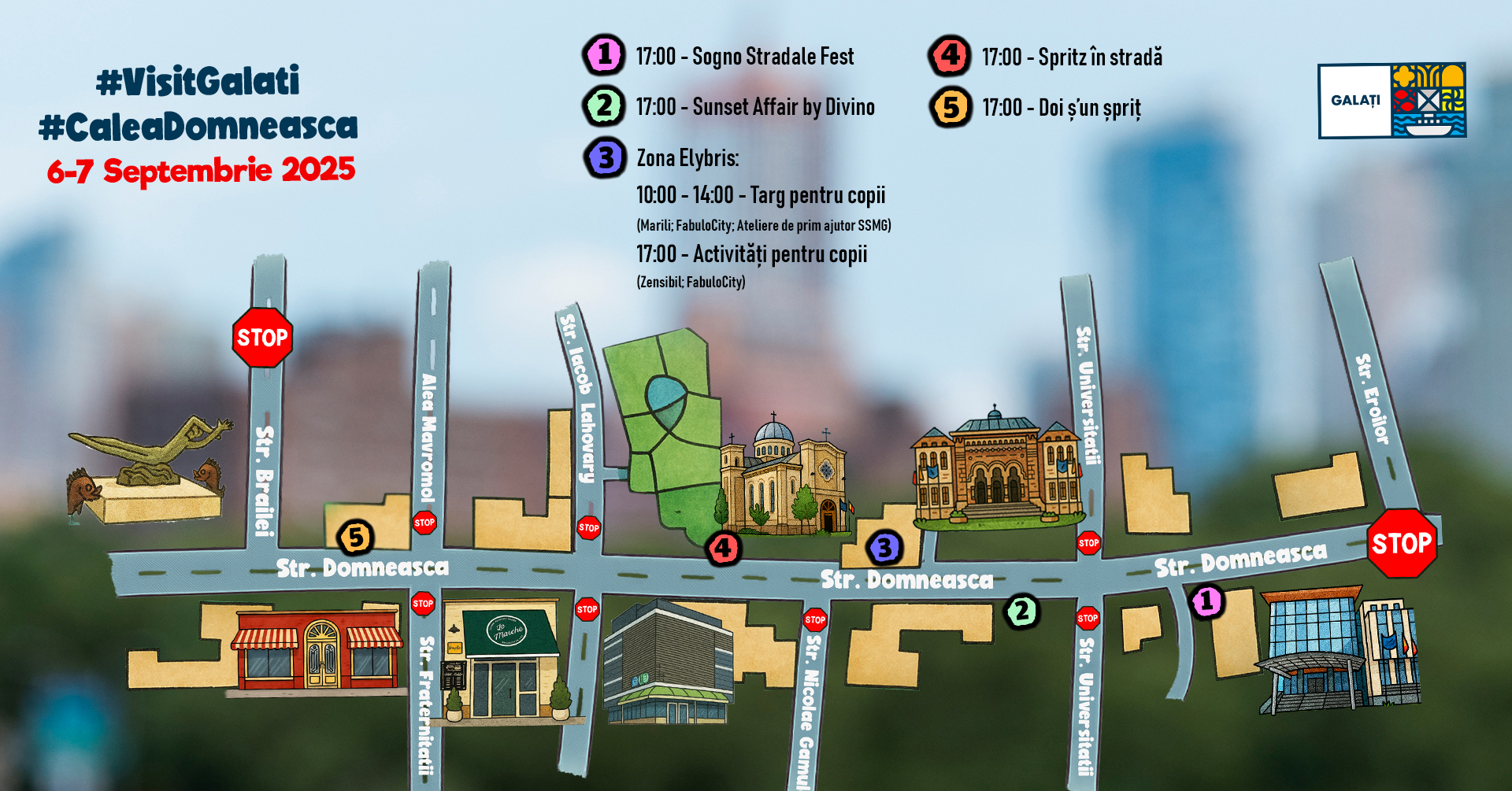 Strada Domnească, din nou pietonală pentru educație și distracție