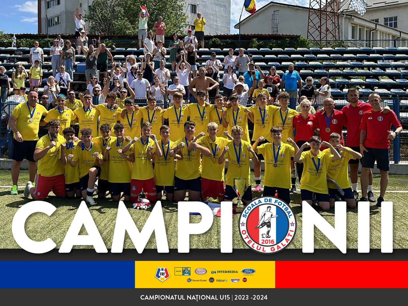 Juniorii gălăţeni, campionii României. Neînfrânţi în 28 de meciuri!
