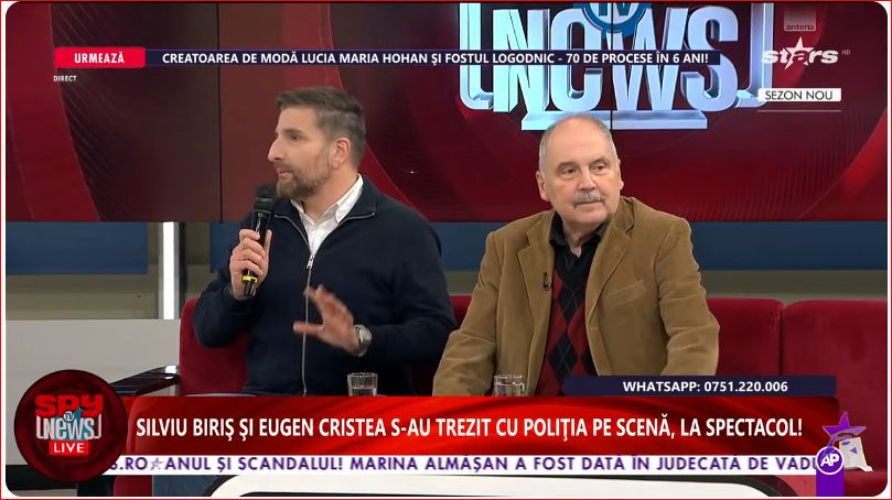 Spectacol cu poliţia… pe scenă