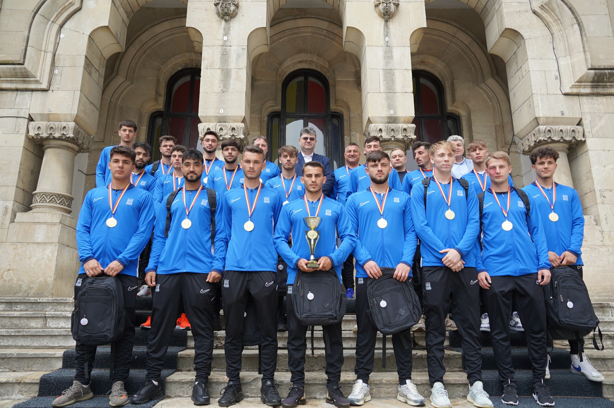 Fotbaliștii Universității „Dunărea de Jos”, felicitați pentru succesul naţional