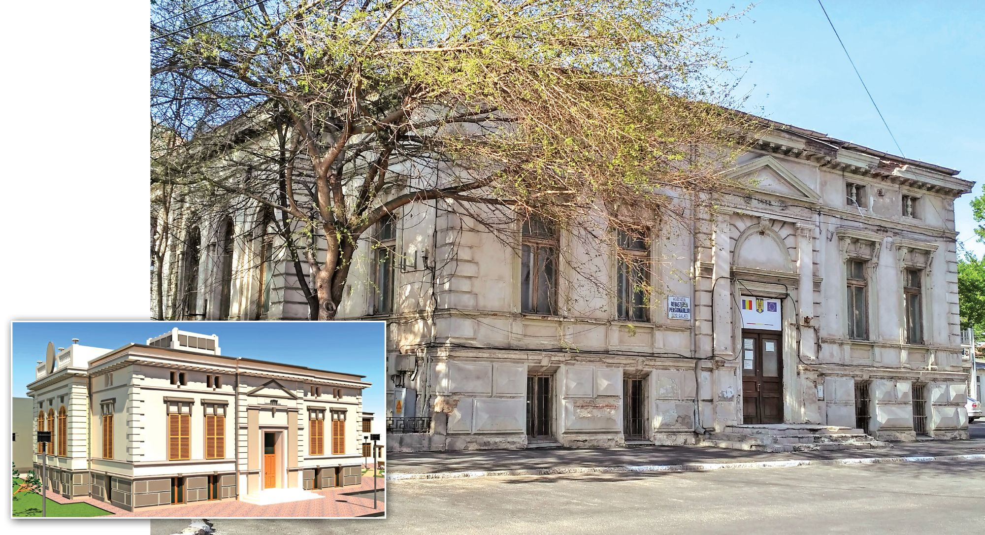 Licitaţie de 1,5 milioane de euro. Se restaurează prima clădire de patrimoniu din zona istorică a oraşului (FOTO)