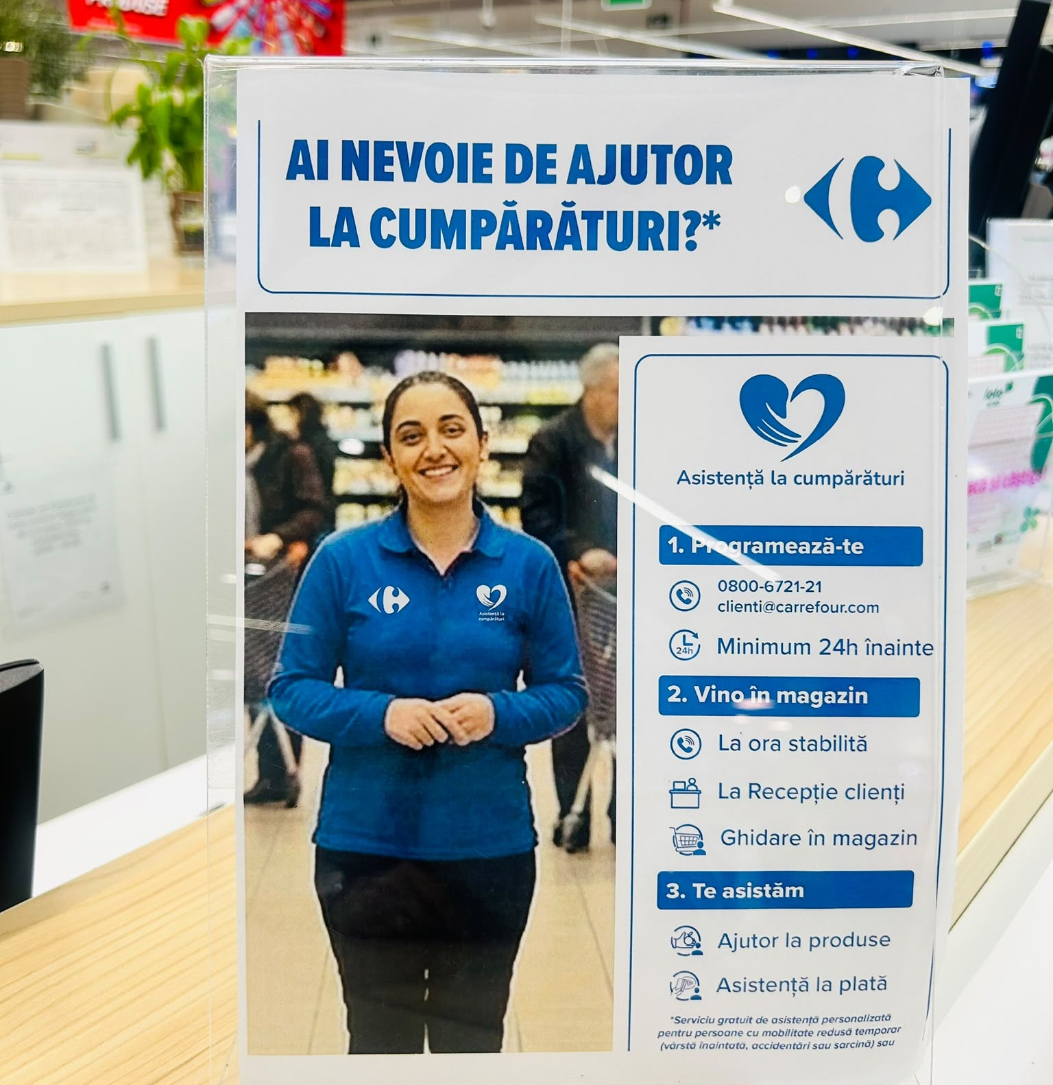 Asistență gratuită la cumpărături, oferită la cerere, în magazinele din Galați ale unui mare retailer