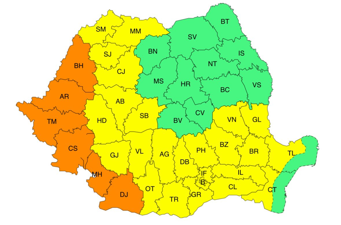 Galațiul intră în weekend sub un nou Cod galben de caniculă