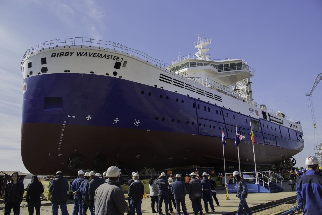 Britanicii vor să vină la Damen Galaţi şi după BREXIT | O altă NAVĂ-PREMIERĂ lansată la apă