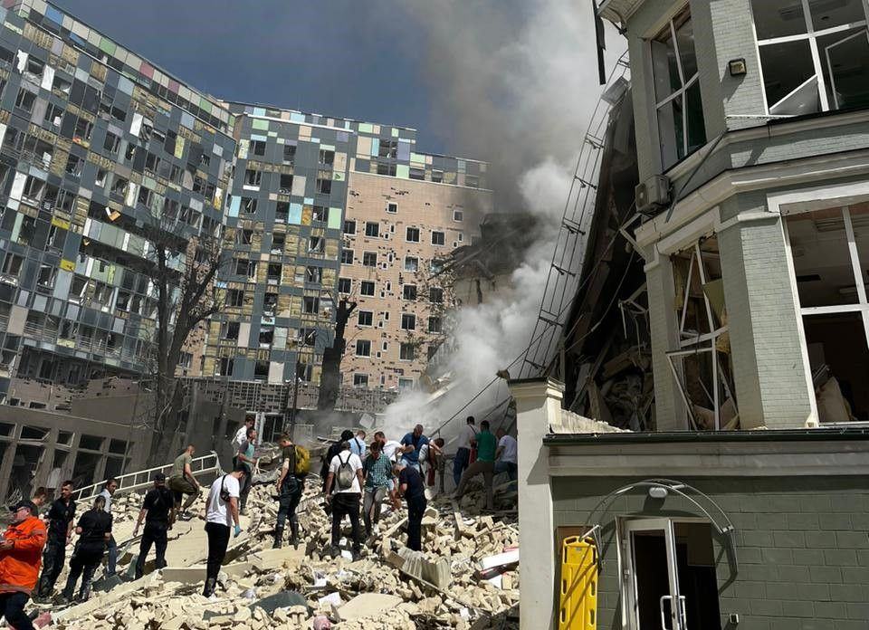 Spitalele din Kiev, lovite de rachete rusești (FOTO și VIDEO)
