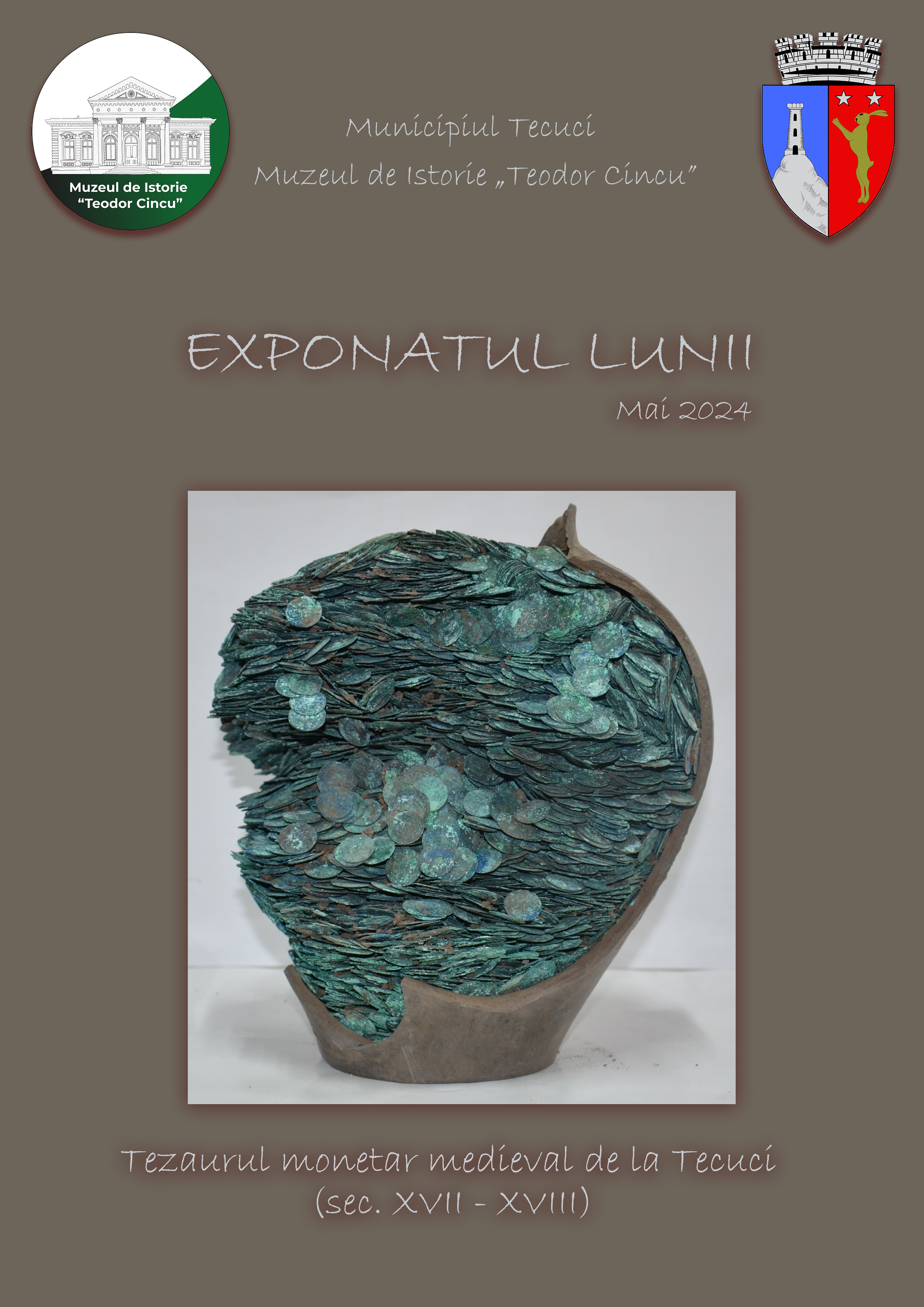 Exponatul lunii la Muzeul de Istorie Tecuci - un vas cu monede descoperit în timpul unor lucrări edilitare