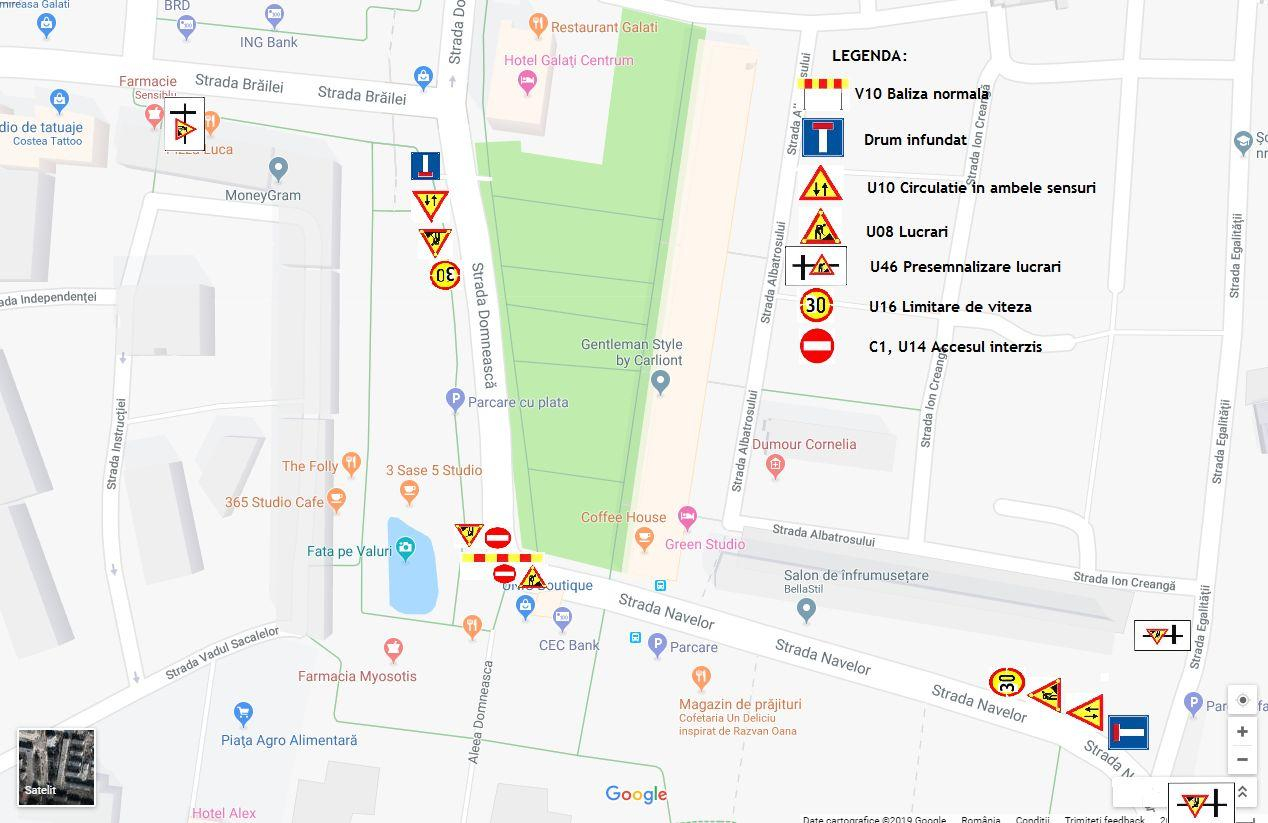 Restricţii de trafic şi trasee deviate, în centrul oraşului