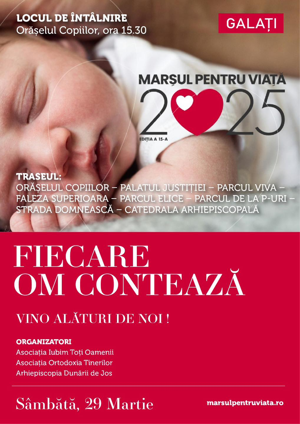 Sâmbătă, la Galați, „Marșul pentru viață”