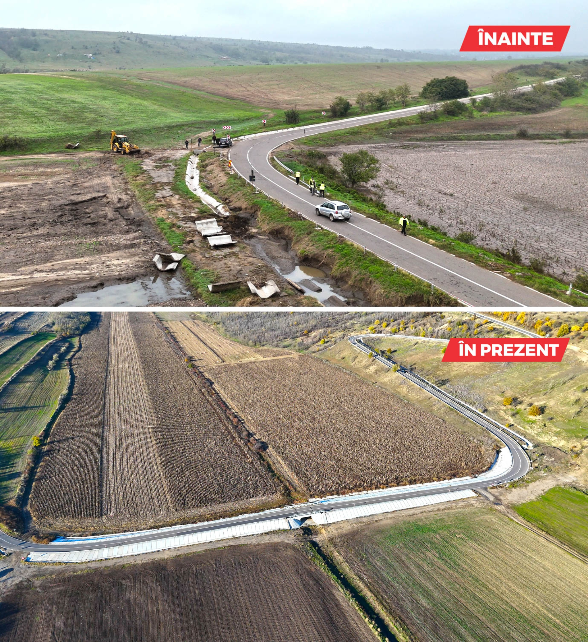 Pe DJ 242, la „litera M”, între Târgu Bujor și Vârlezi, investiție de 2,2 milioane de lei pentru refacerea drumului și a podului afectate de inundații