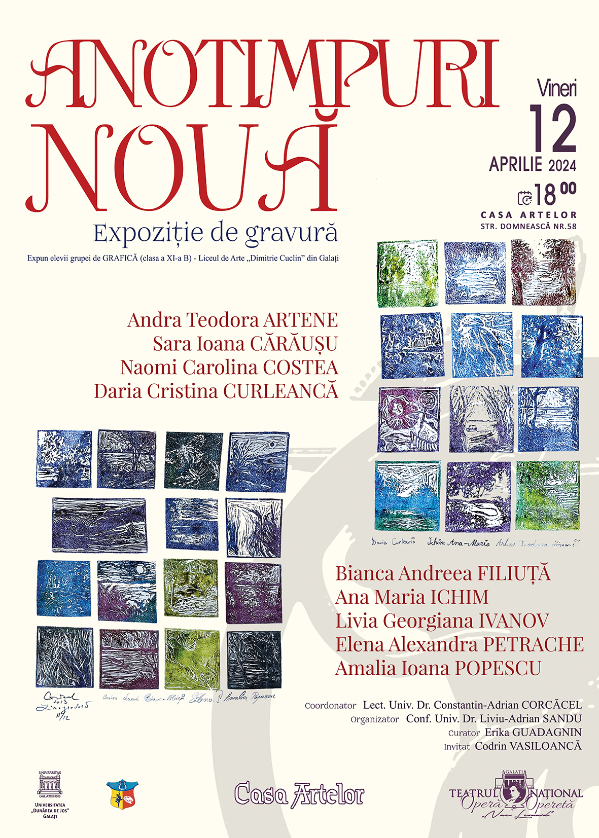 Expoziţie de gravură a elevelor de la Liceul de Arte