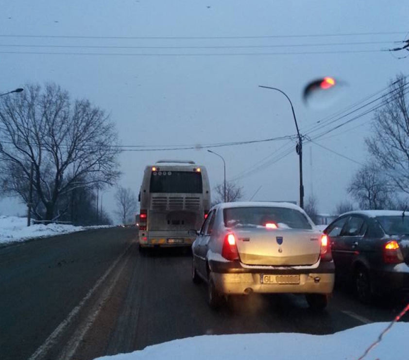 Un ACCIDENT RUTIER mai puţin obişnuit a avut loc la ieşirea din Galaţi