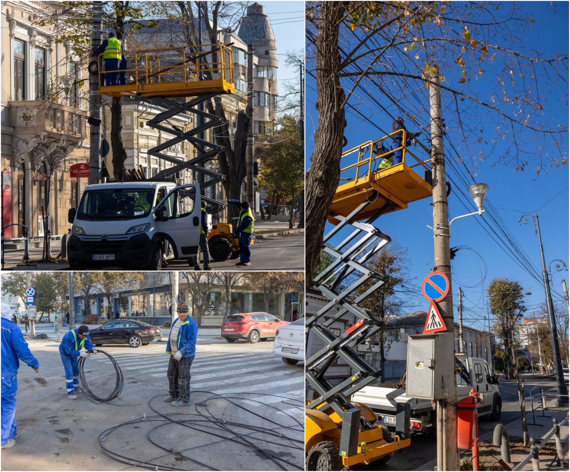 Străzile din Galaţi de pe care dispar cablurile aeriene