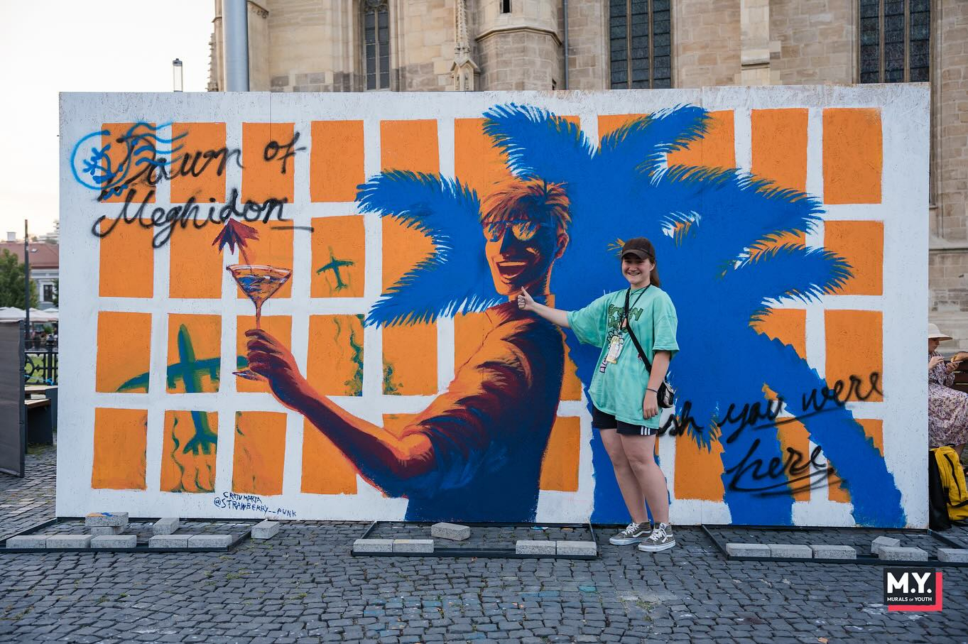 O gălăţeancă, laureată la un concurs de artă murală