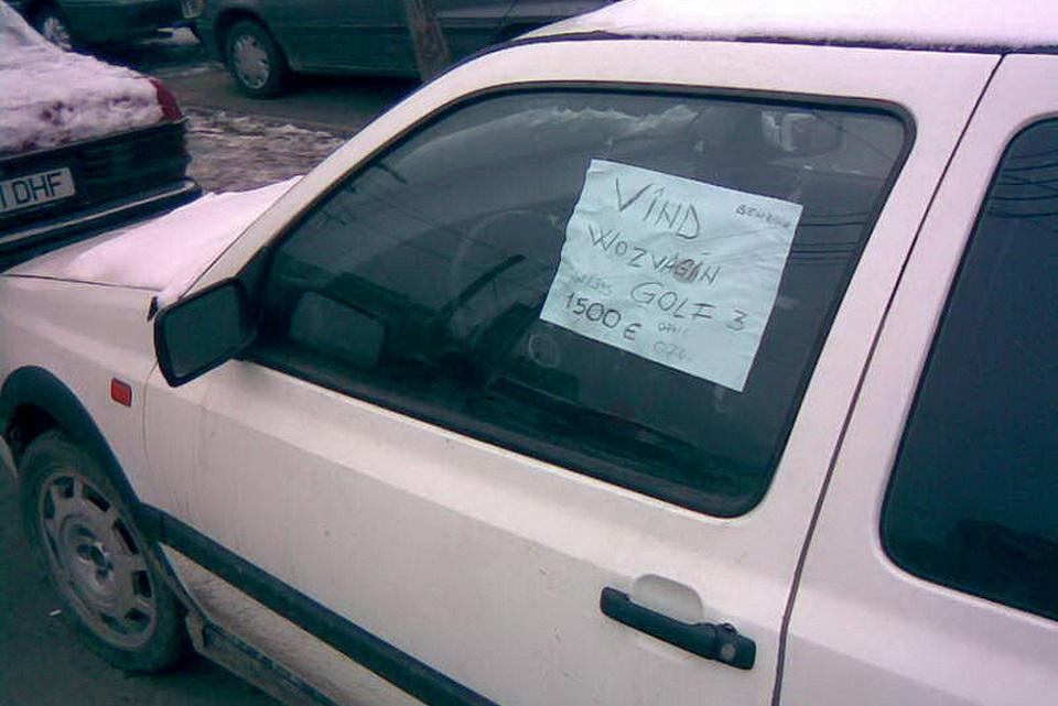 Maşinile nu se vând pe trotuar