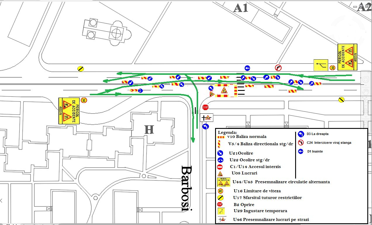 Restricții de trafic pentru remedierea unui accident de teren