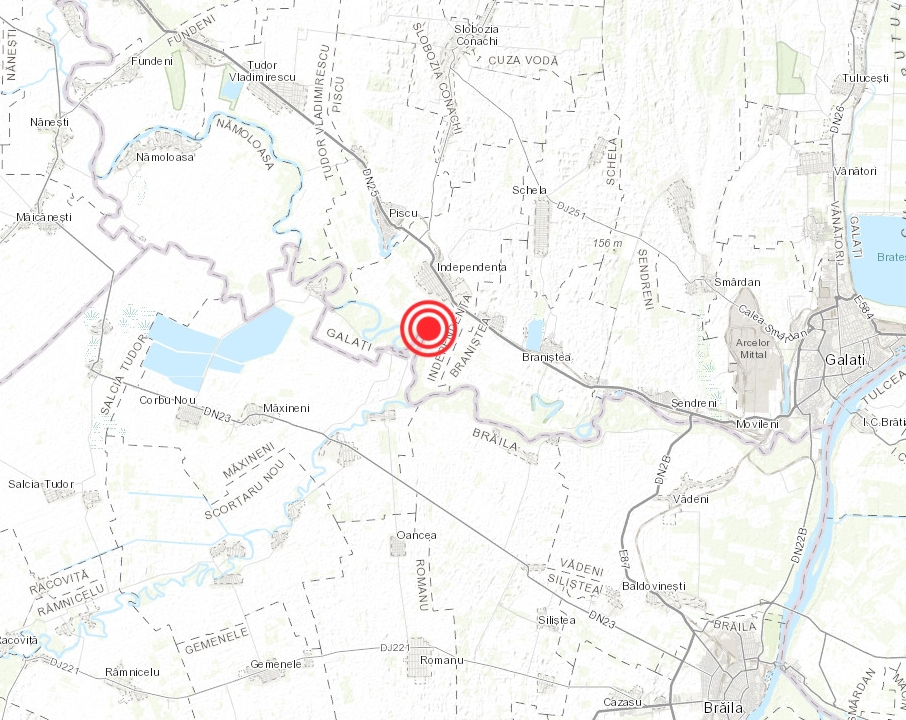 Cutremur de suprafaţă în apropiere de comuna gălăţeană Independenţa