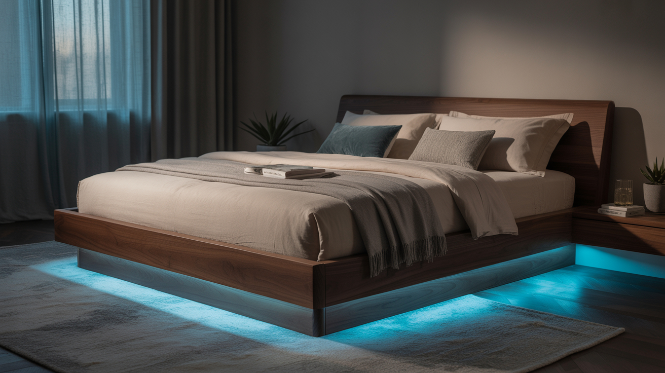 Cum îți transformă un pat cu LED atmosfera dormitorului