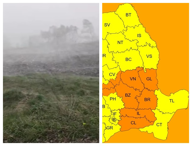 Codul portocaliu de vreme rea intră în vigoare la ora 15.00