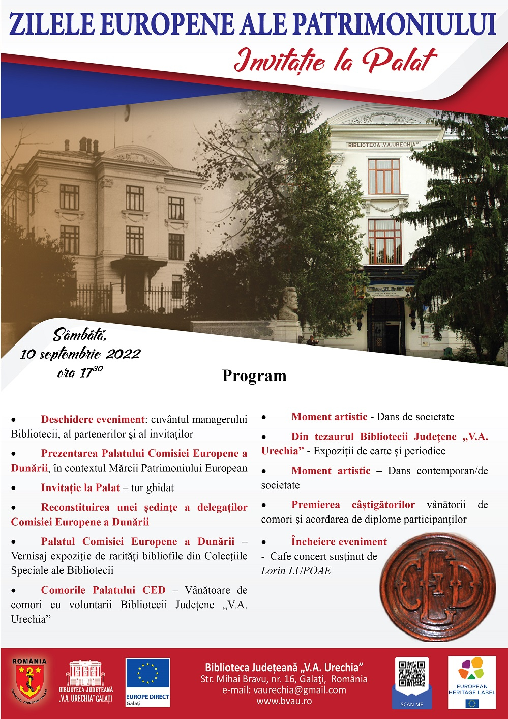 Gălăţenii sunt invitaţi la Palat