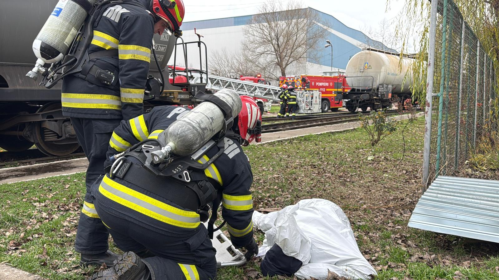 Dezastrul de la Crevedia, reeditat de pompierii gălățeni