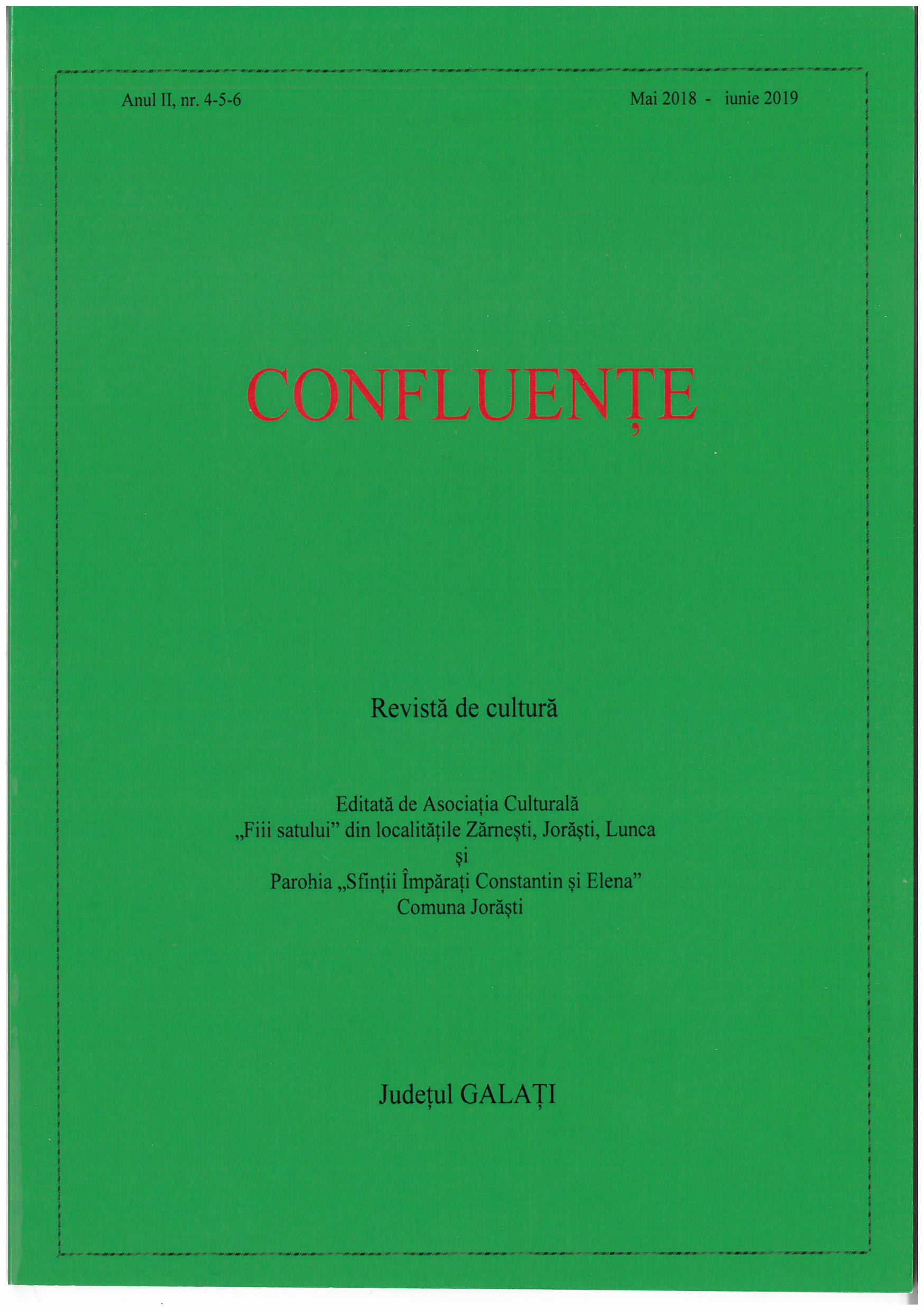 O revistă de cultură care apare la Jorăști