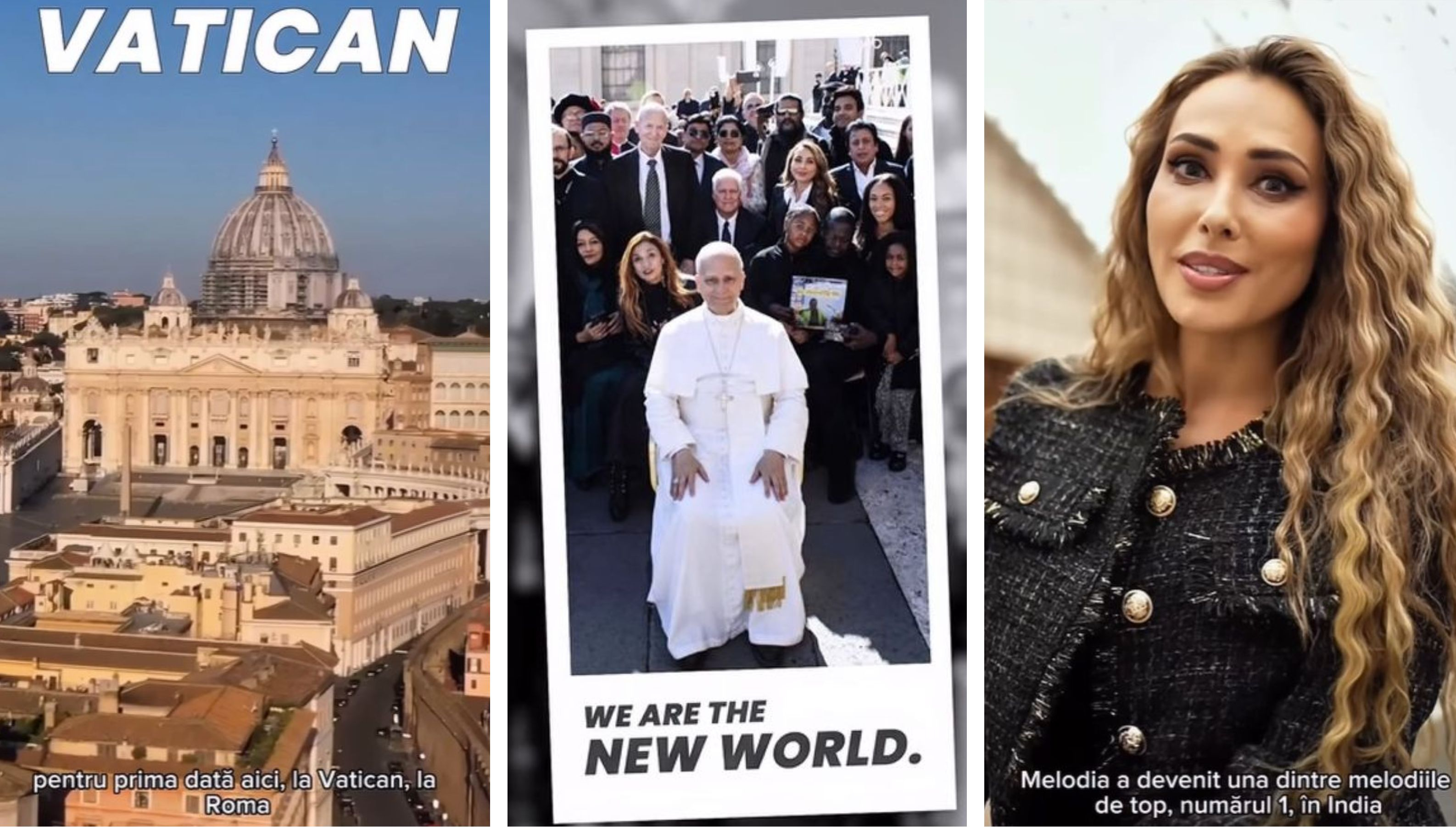 Iulia Vântur l-a colindat pe Papa Leon, la Vatican