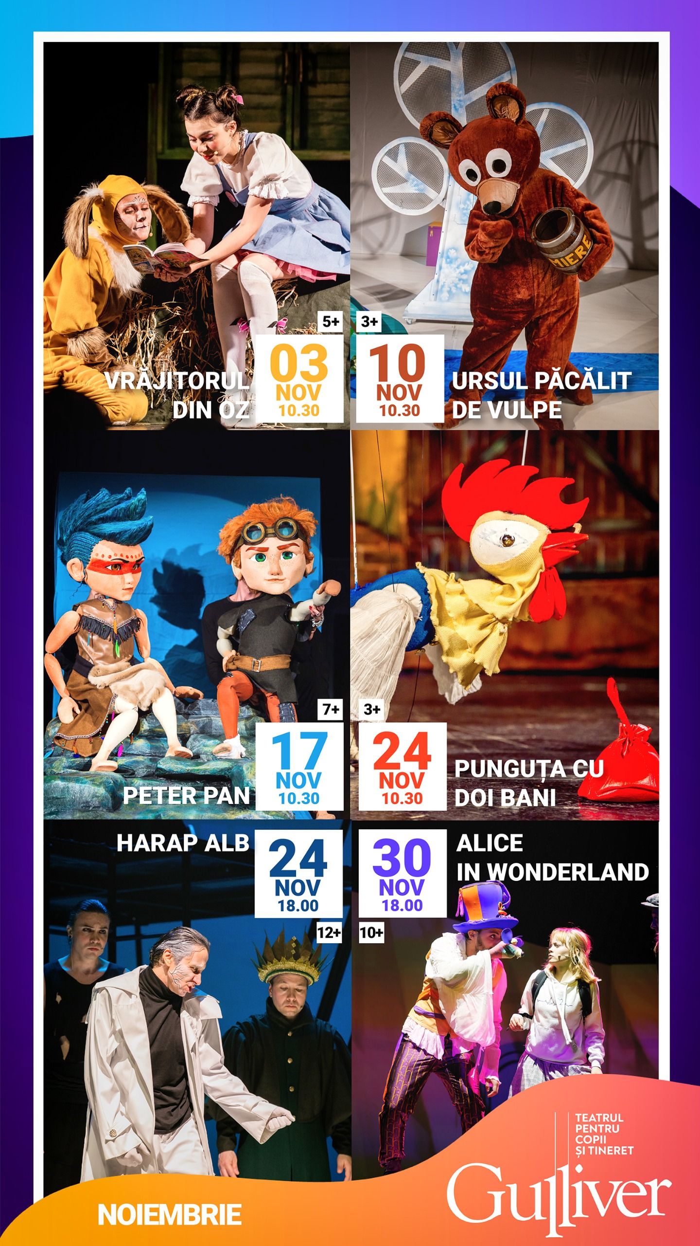 O nouă lună cu spectacole pentru toate vârstele